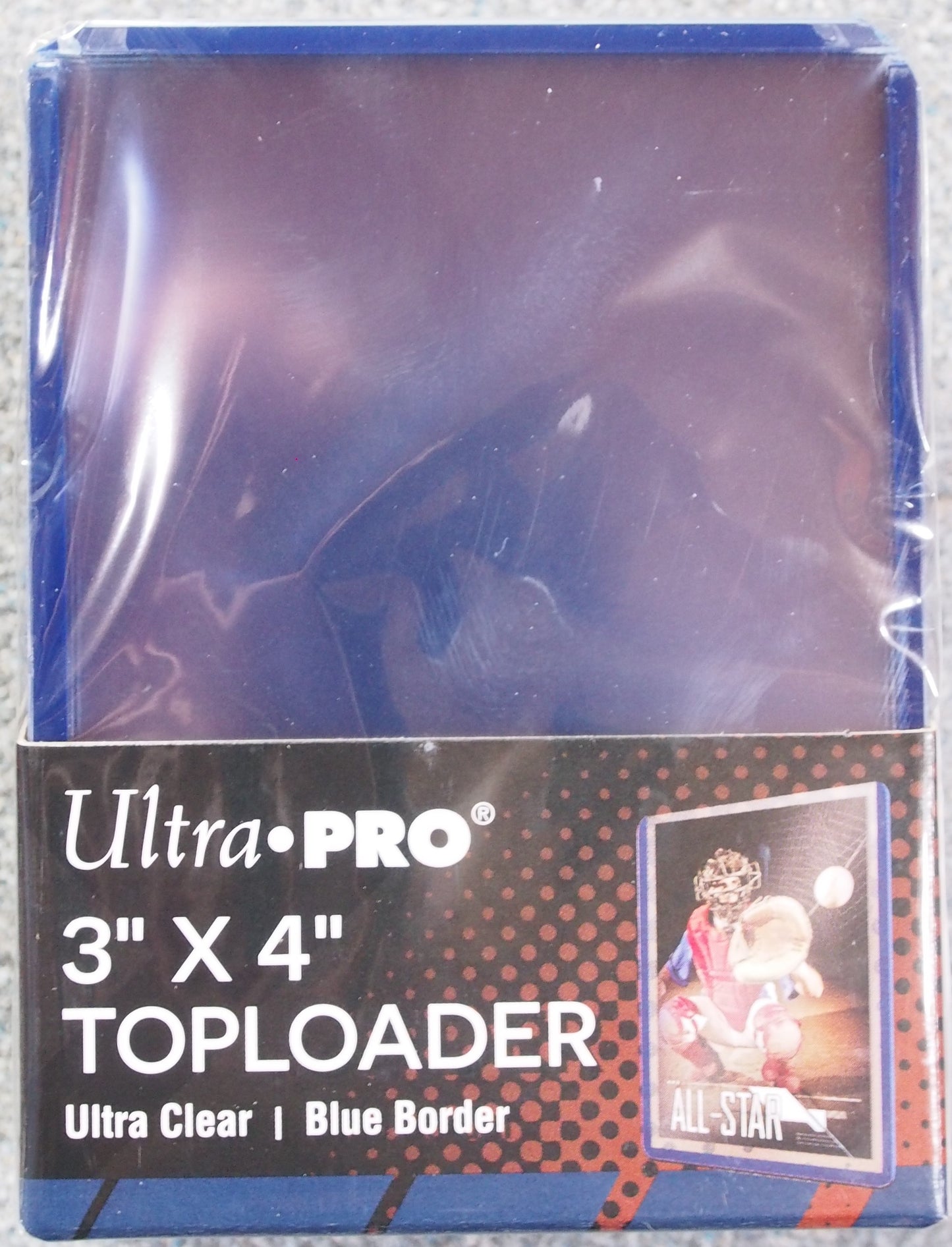 Ultra Pro Top Loader Blue Border 25ct 35pt 3"x4"